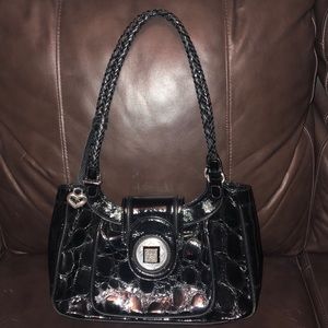Black patent leather Brighton Handbag